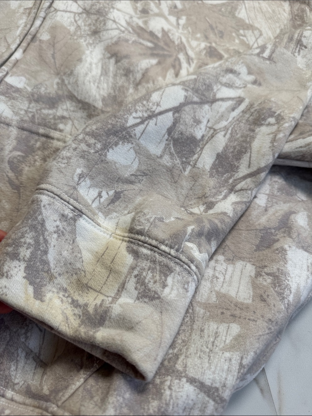 Hollister Boxy Camo Zip-Up Hoodie Sz M Trendy Loungewear cozy Comdy - Picture 9 of 12